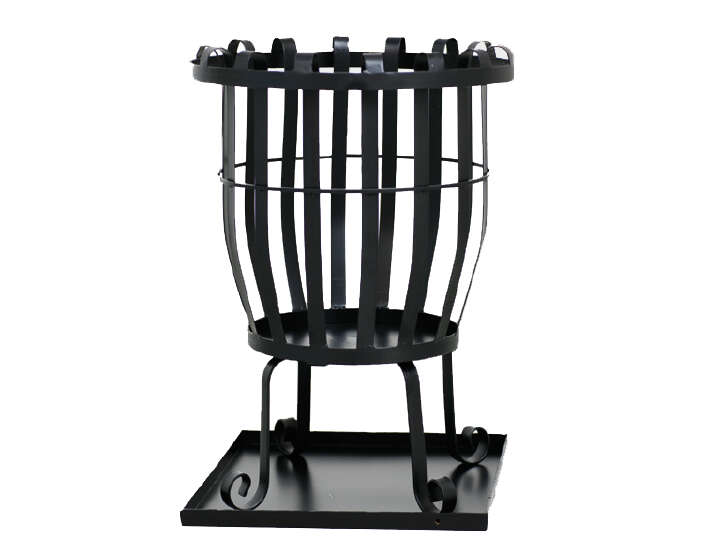 siena HOME Feuerkorb Pagia, Stahl schwarz, inklusive Aschefangblech